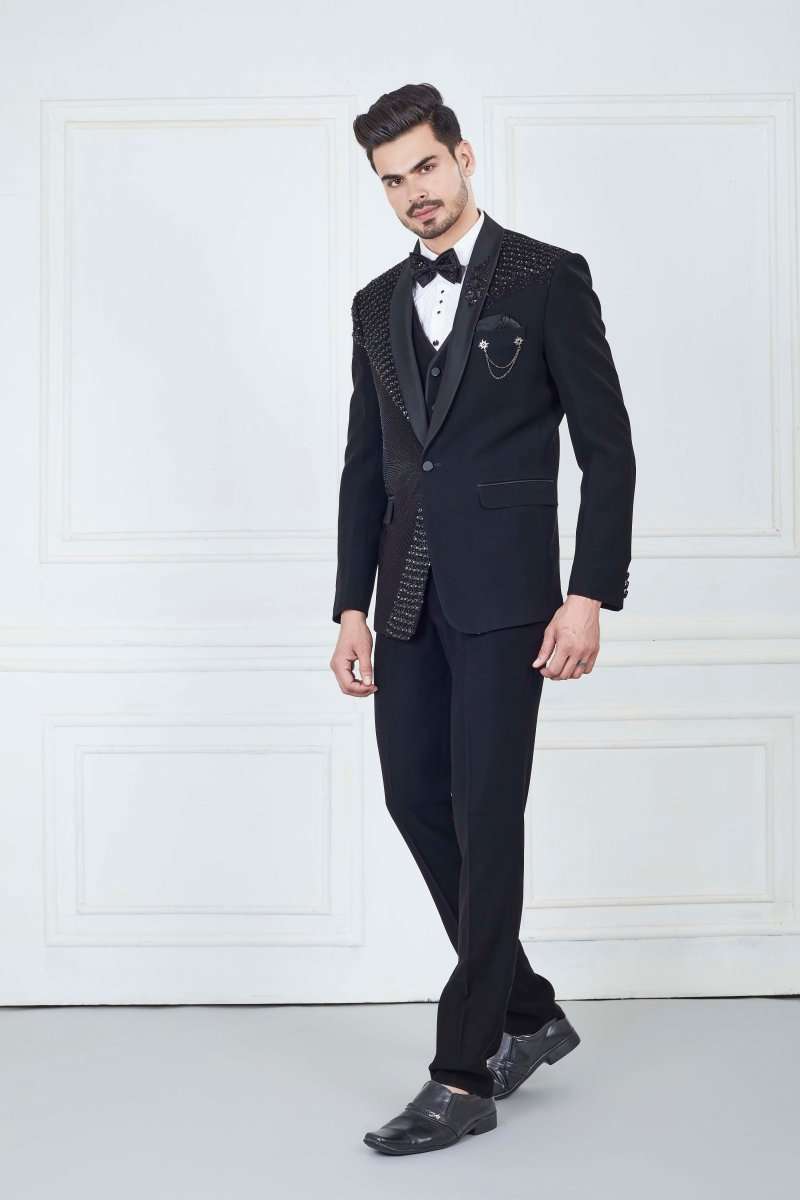 Extreme Black Designer Party Tuxido Suit