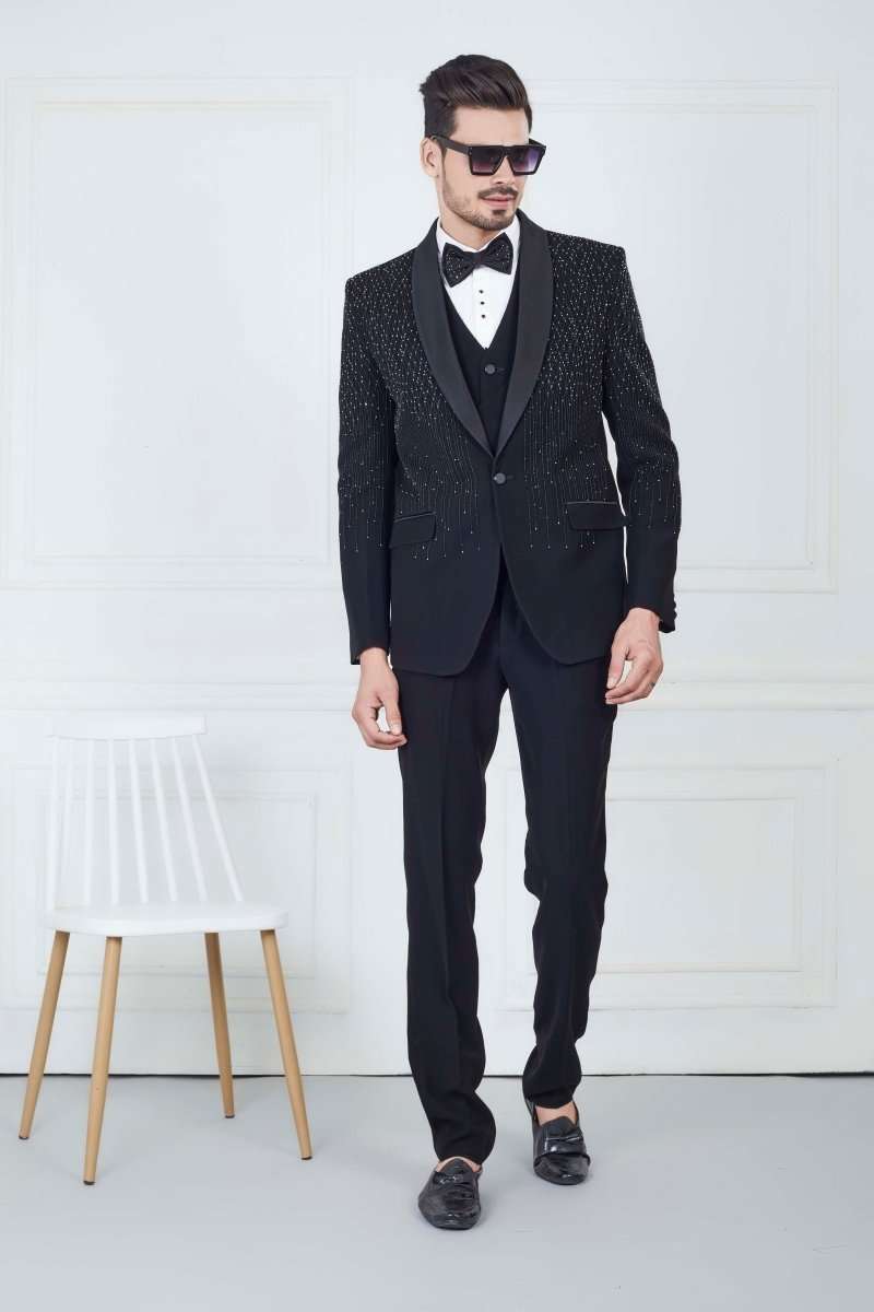 Black Astonishing Party Wear Tuxido Suit