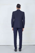 Navy Blue Self Jacquard Designer Tuxido