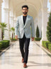 Self Zig Zag Patterned Imported Polyester Terylene Blazer