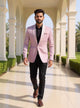 Self Zig Zag Patterned Imported Polyester Terylene Blazer