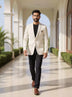 Chevron Imported Lycra Stretchable Giza Cotton Blazer