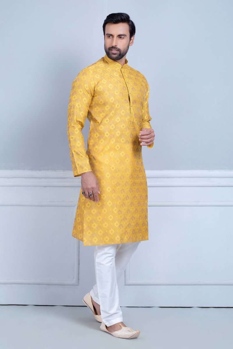 Soft Silk Self Booti Design Kurta Set