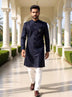 Self Geometric Jacquard Navy Color Semi-Indo