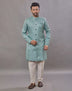 Imperial Floral Patterned Jacquard Semi-Indo Style