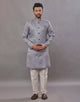 Imperial Floral Patterned Jacquard Semi-Indo Style
