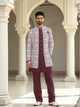All Over Polyester Kurta Pajama with Heavy Thread work Men's Jacket