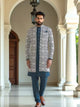 All Over Polyester Kurta Pajama with Heavy Thread work Men's Jacket