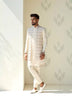 Thread Embroidered Satin Kurta Jacket Set