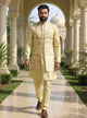 Bel Buti Patterned Embroidered Raw Silk Kurta Jacket Set