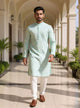 Floral Thread Embroidered work Georgette Kurta with Pajama