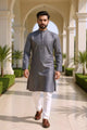 Self Weaving Design Cotton Kurta Pyjama Set