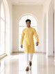 Self Design Cotton Men's Kurta Pyjama Set