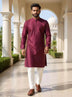 Self Weaving with Zari Booti's Jacquard Kurta Pajama