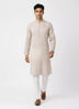 Floral Sequence and Mirror work Milky Silk Kurta Pajamas