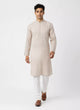 Floral Sequence and Mirror work Milky Silk Kurta Pajamas