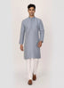 Men's Self Floral Weaving Jacquard Kurta Set