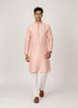 Men's Self Floral Weaving Jacquard Kurta Set