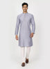 Self Thread with Zari Booti's Jacquard Kurta Pyjama Set