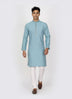 Self Thread with Zari Booti's Jacquard Kurta Pyjama Set