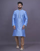 All Over Self Geometric Jacquard  Kurta Set