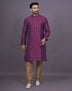 All Over Self Geometric Jacquard  Kurta Set