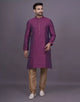 All Over Self Geometric Jacquard  Kurta Set