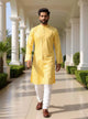 Cotton Self Design Weaving Kurta and Pyjama Set