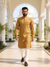 Self Weaving Decent Cotton Fabric Kurta Pyjama Set