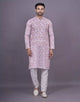 Graphic Design Embellished work Cotton Kurta Set