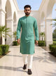 Self Patterned Soft Cotton Weaving Kurta Pyjama Set