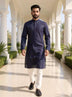 Striped Patterned Cotton Kurta Pajama with Thread work
