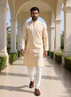 Jacquard Floral Kurta and Pyjama Set
