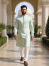 Floral Motifs Georgette Embroidered Kurta Pyjama Set
