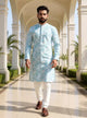 Floral Printed Cotton Kurta with Pyjama Set