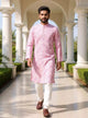 Floral Printed Cotton Kurta with Pyjama Set