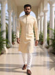 Self Design Cotton Straight Men Kurta Pyjama