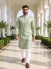 Self Design Cotton Straight Men Kurta Pyjama