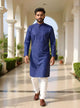Men's Self Weaving Design Cotton Kurta Pajama Set