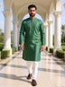 Floral Embroidered Raw Silk Party Wear Kurta Pajama