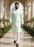 Pista Chikankari Georgette Floral Design Kurta Pyjama Set