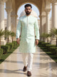 Pista Chikankari Georgette Floral Design Kurta Pyjama Set