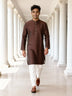 Self Patterned Jacquard Kurta Pyjama Set for Men
