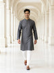 Self Patterned Jacquard Kurta Pyjama Set for Men