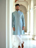 All Over Floral Self Design Jacquard Kurta Pyjama Set