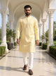 Self Patterned Jacquard Kurta Pajama for Men