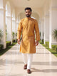 Self Floral Jacquard Kurta Pyjama Set