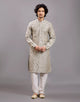 Thread work Bel Buti Patterned Cotton Silk Kurta Pyjama