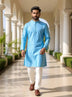 Jacquard Trellis Patterned Kurta Pyjama Set