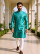 Jacquard Trellis Patterned Kurta Pyjama Set